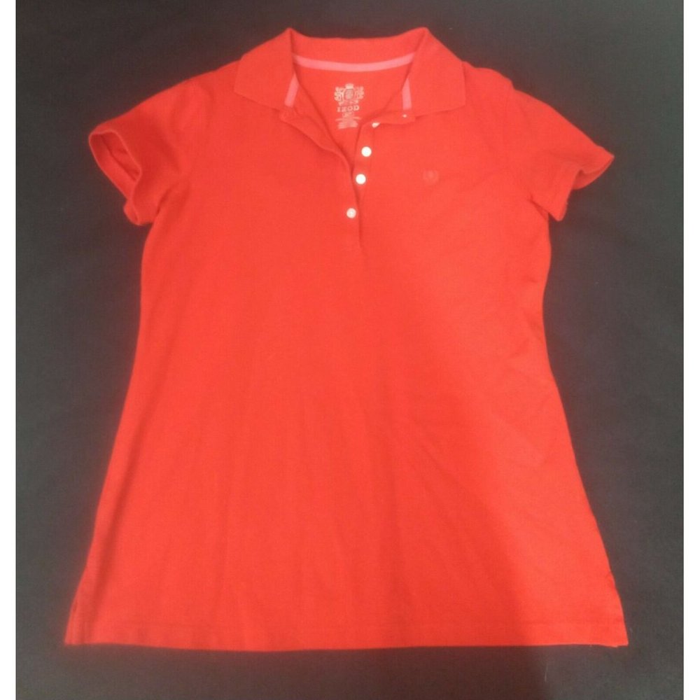 Women's Izod Polo Bright Red Small Stretch
